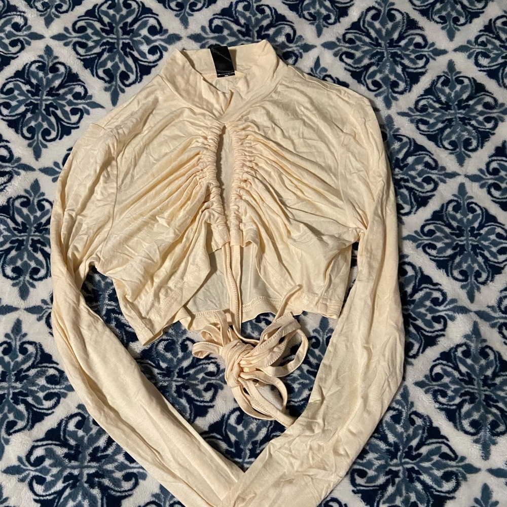 Beige crop top